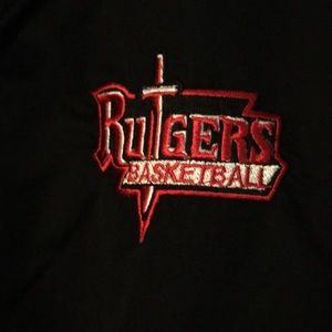 Rutgers basketball pullover size medium.